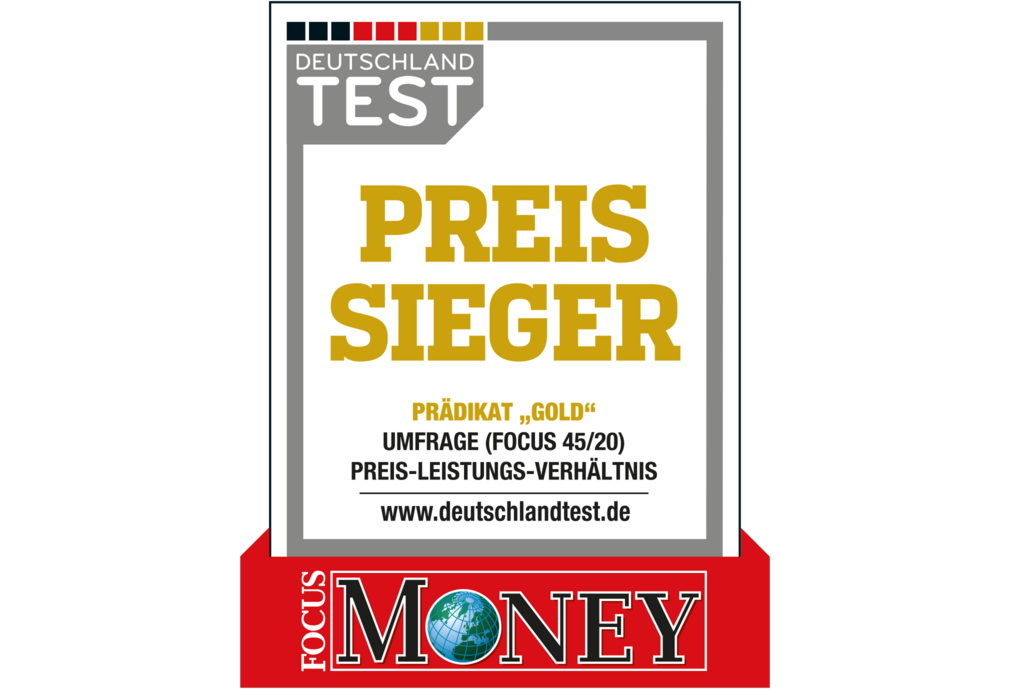 Auszeichnung Deutschland Test und Focus Money Auszeichnung - „Preis-Sieger“