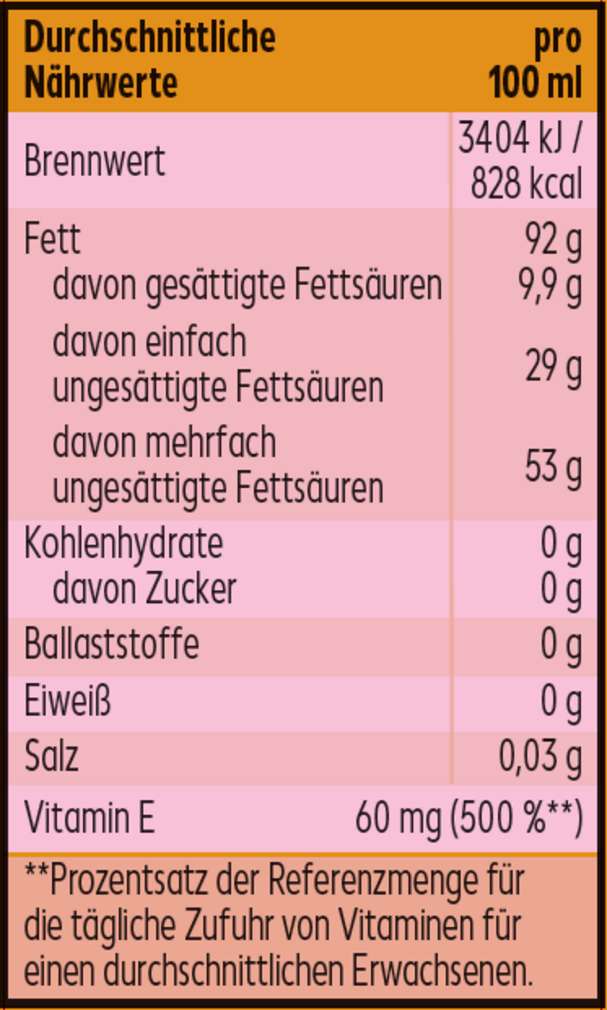 Abbildung des Sortimentsartikels K-Bio Sonnenblumenöl 500ml