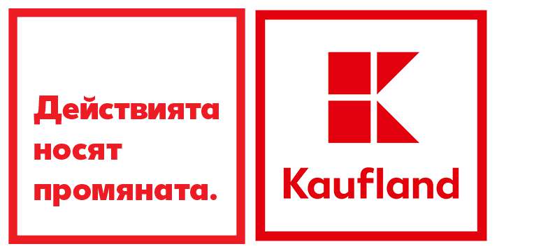Kaufland - Действията носят промяната Лого Действията носят промяната