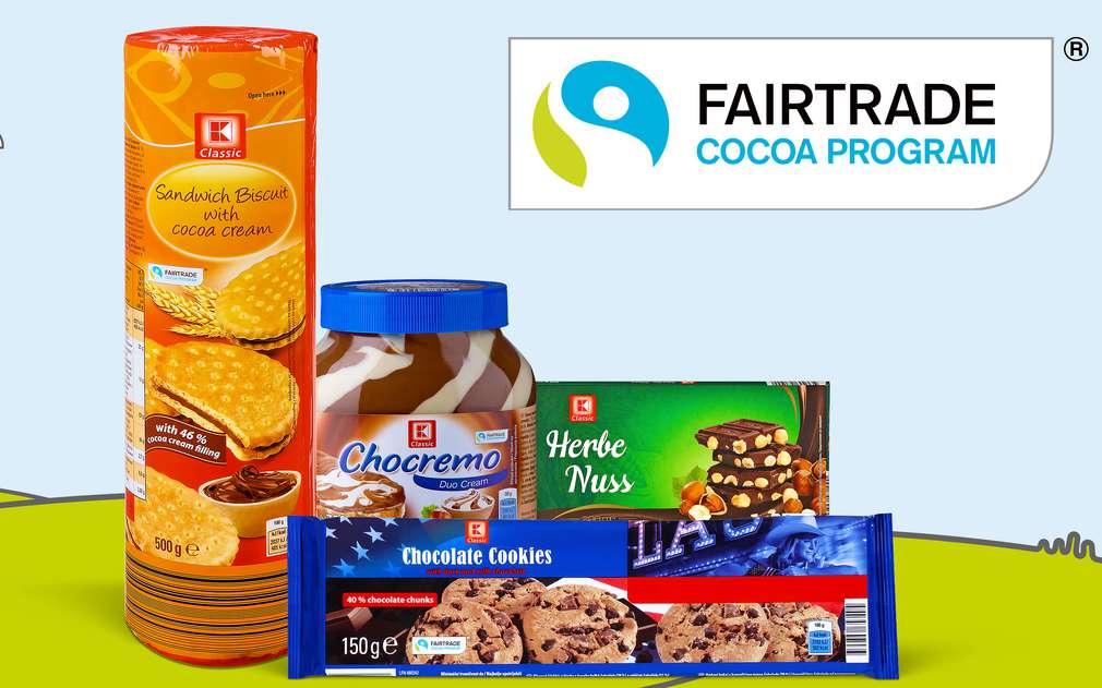Sušenky a čokolády K-Classic obsahují kakao od pěstitělů z Fairtrade programu Sušenky a čokolády K-Classic obsahují kakao od pěstitělů z Fairtrade programu