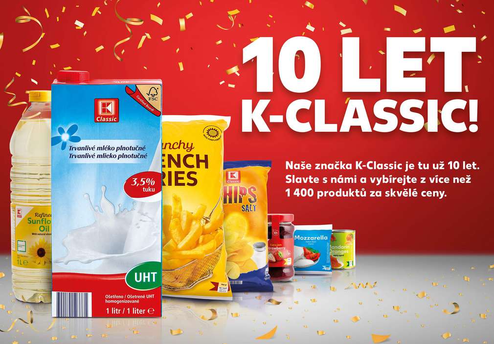 Privátní značka K-Classic slaví! koláž produktů K-Classic