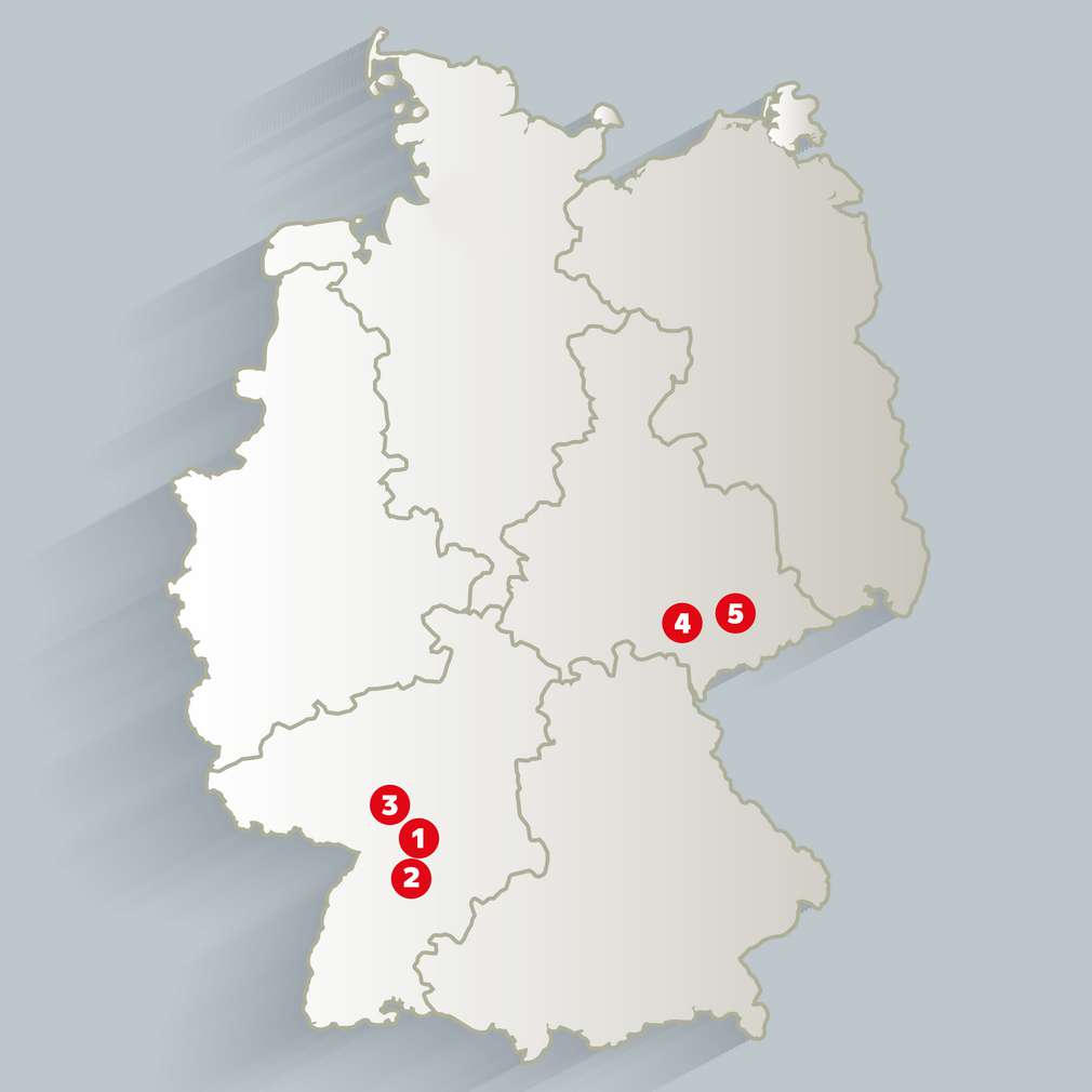 Kartenabbildung: Hochschulstandorte in Deutschland Kartenabbildung: Hochschulstandorte in Deutschland