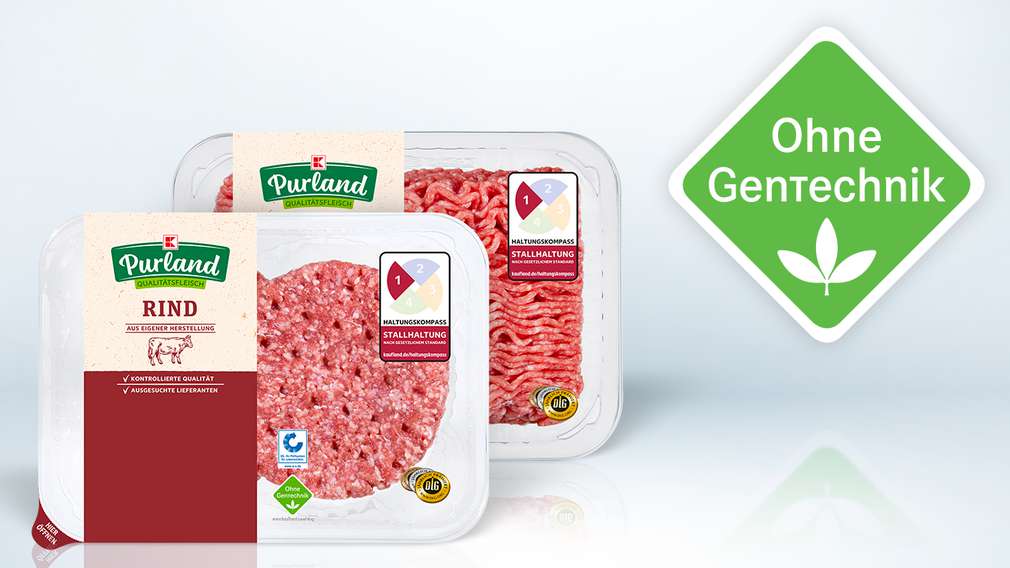 Milch- und Fleischprodukten von K-Classic mit dem grünen „Ohne GenTechnik“-Siegel Milch- und Fleischprodukten von K-Classic mit dem grünen „Ohne GenTechnik“-Siegel