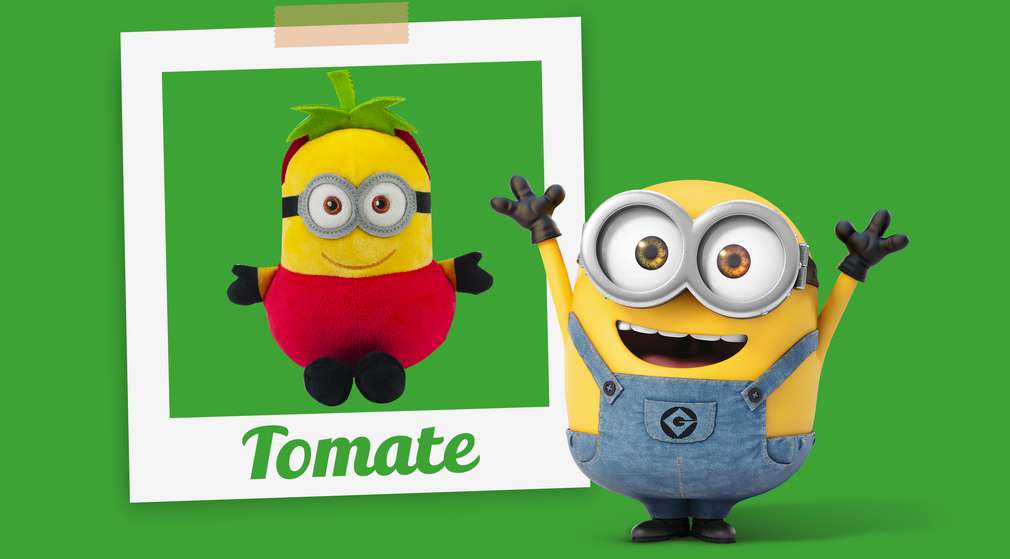 Minion präsentiert Plüschfigur Tomate Minion präsentiert Plüschfigur Tomate