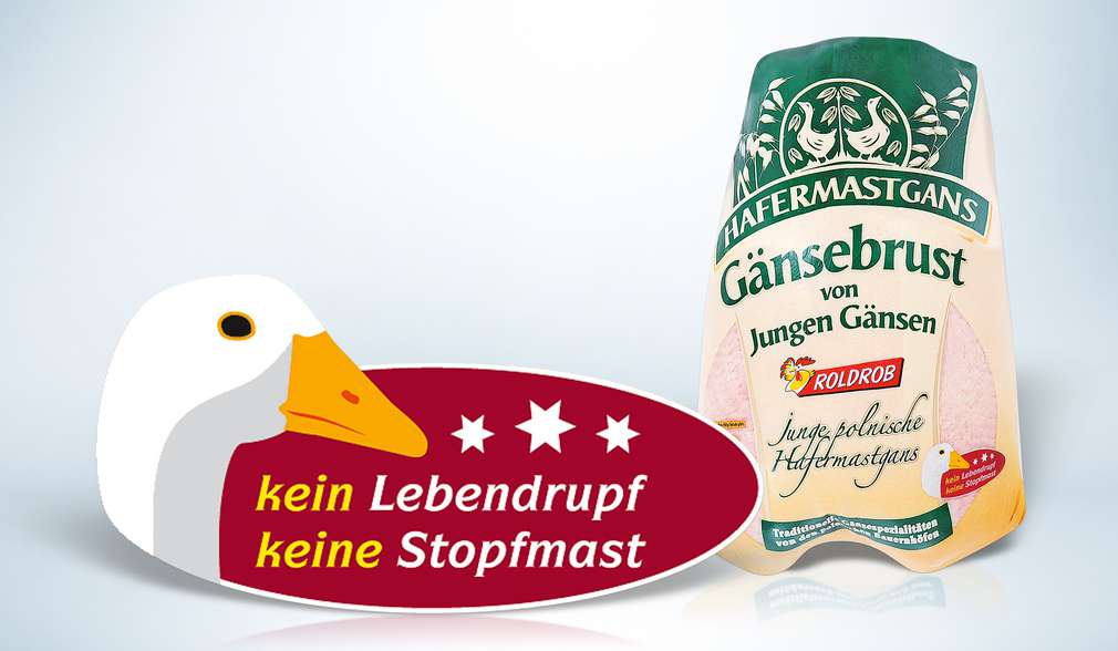 Kennzeichnung „kein Lebendrupf keine Stopfmast“ Kennzeichnung „kein Lebendrupf keine Stopfmast“