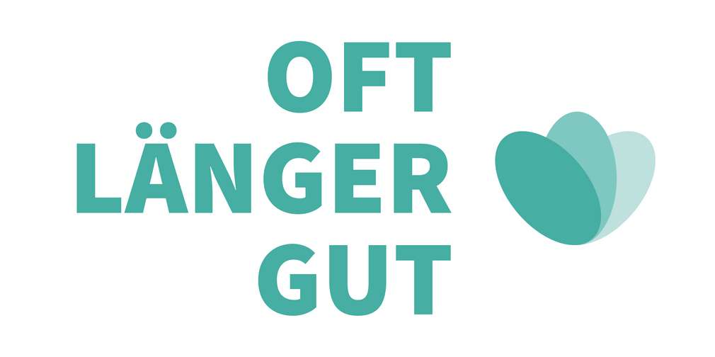 Schriftzug: Oft länger gut; Logo: Too good to go Schriftzug: Oft länger gut; Logo: Too good to go