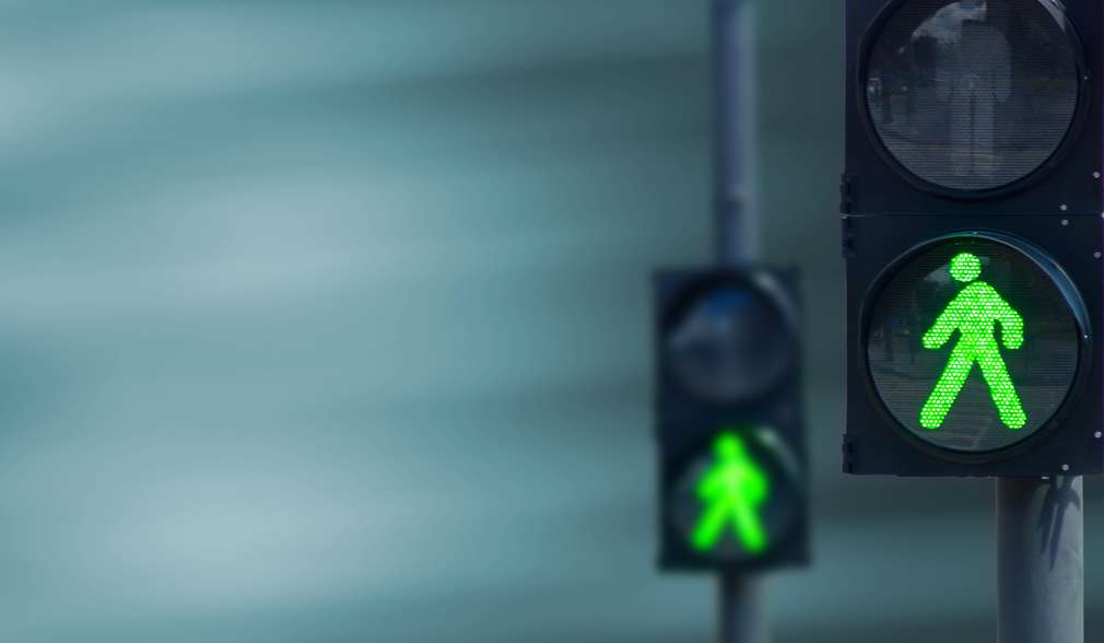 Grüne Ampeln mit Männchen Grüne Ampeln mit Männchen