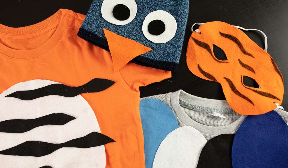 DIY-Kinderkostüme zum Fasching Tiger und Vogel, Taube DIY-Kinderkostüme zum Fasching Tiger und Vogel, Taube