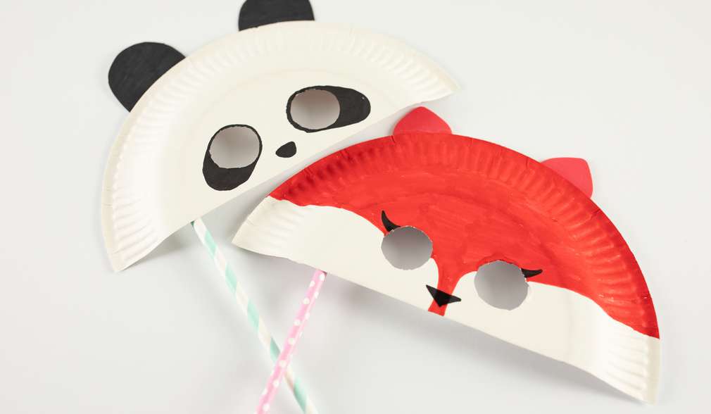 DIY-Maske Fuchs oder Panda zum Kinderfasching DIY-Maske Fuchs oder Panda zum Kinderfasching