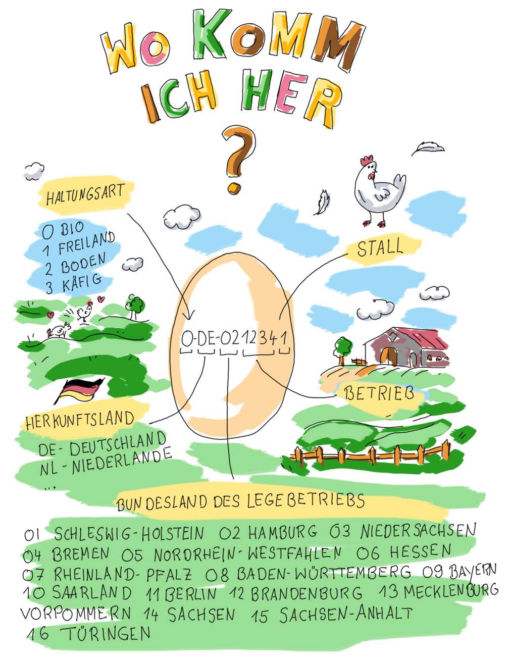 Infografik: Eiercodes Infografik: Eiercodes