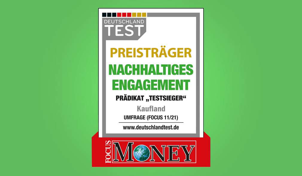 Signet: Preisträger Nachhaltiges Engagement; Logo: Focus Money Signet: Preisträger Nachhaltiges Engagement; Logo: Focus Money