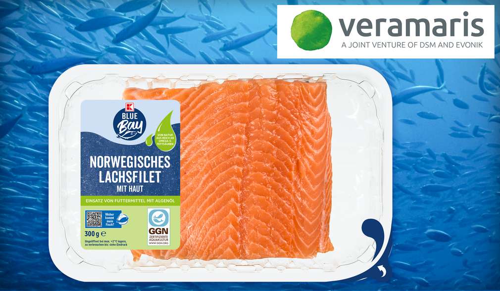 Algen-Lachs in der Frischeverpackung von K Blue Bay Algen-Lachs in der Frischeverpackung von K Blue Bay