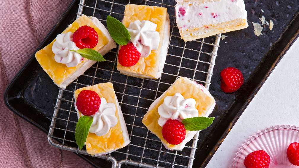 Rezeptbild: Himbeerschnitten