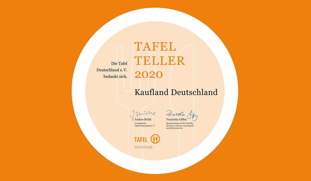 Auszeichnung: TAFEL TELLER 2020; Kaufland Deutschland Auszeichnung: TAFEL TELLER 2020; Kaufland Deutschland