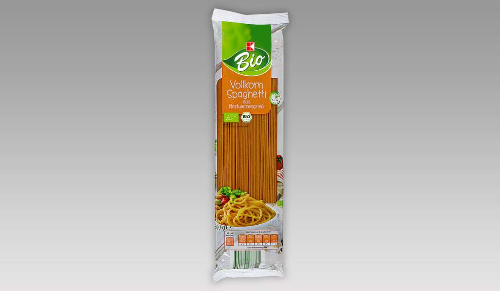 Produktabbildung K-Bio Vollkornspaghetti Produktabbildung K-Bio Vollkornspaghetti