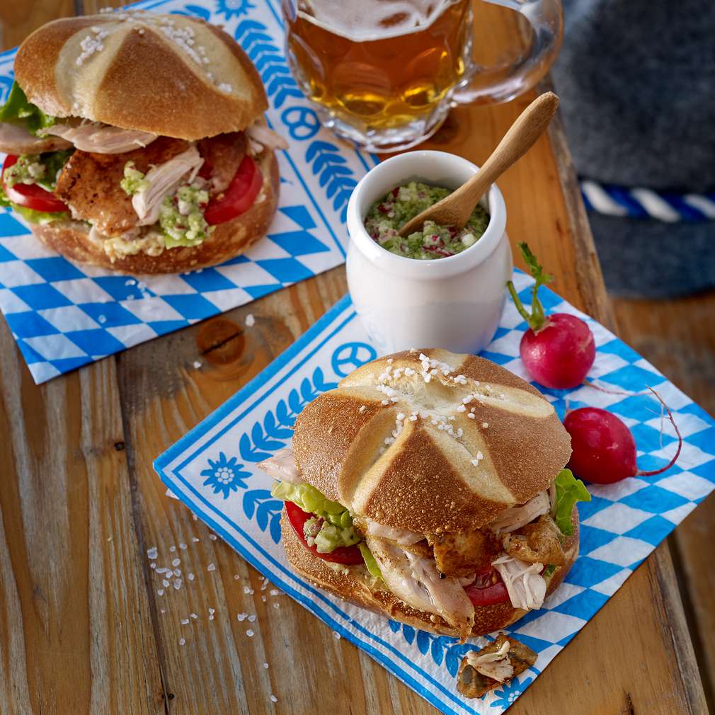 Abbildung des Rezepts Hähnchen-Burger Abbildung des Rezepts Hähnchen-Burger