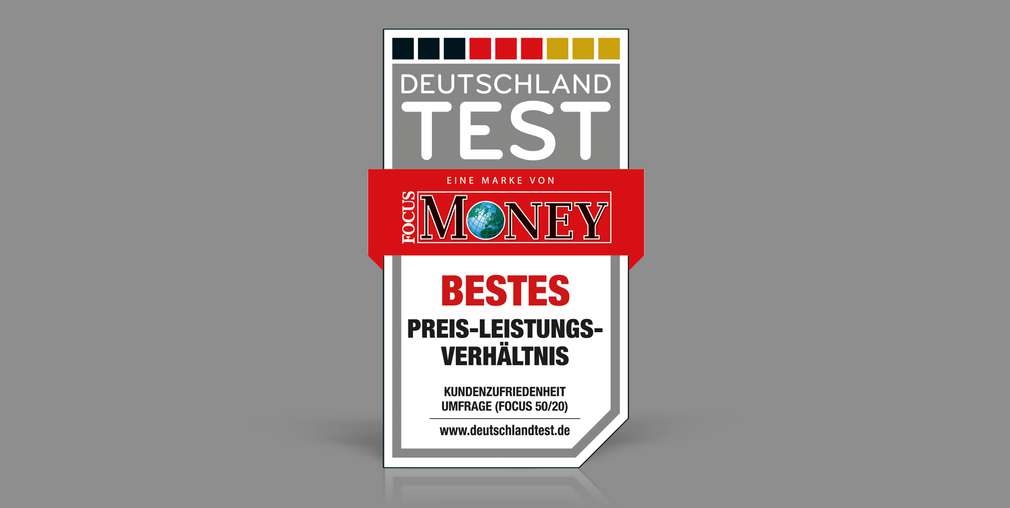 Logo-Abbildung Focus Money Test „Bestes Preis-Leistungsverhältnis" Logo-Abbildung Focus Money Test „Bestes Preis-Leistungsverhältnis"