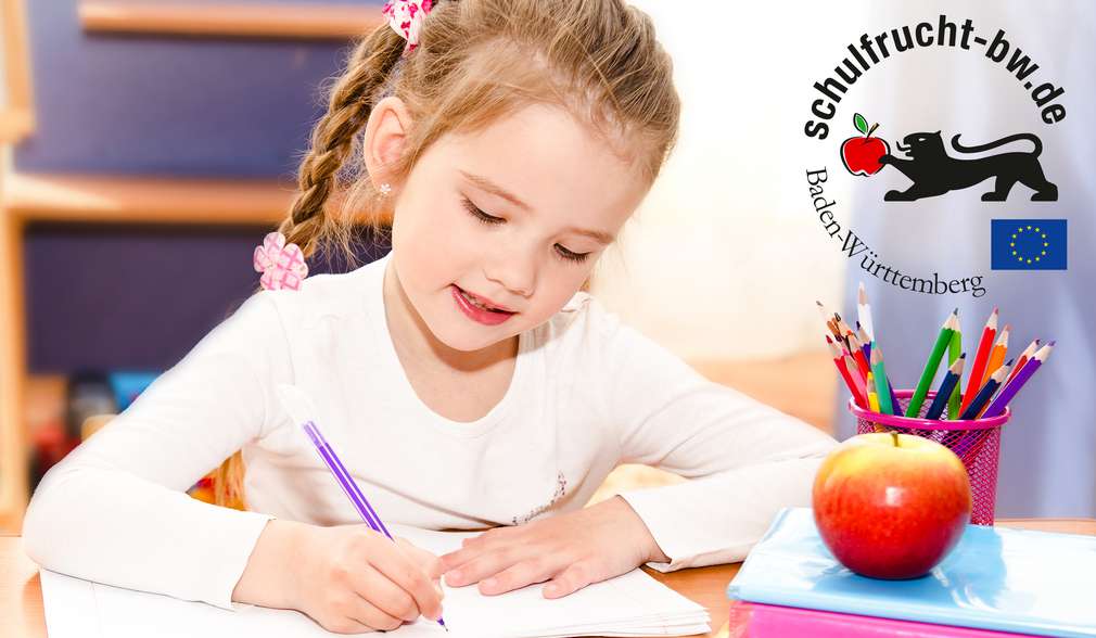 Wir unterstützen gesunde Ernährung für Kinder Kinder mit Obst