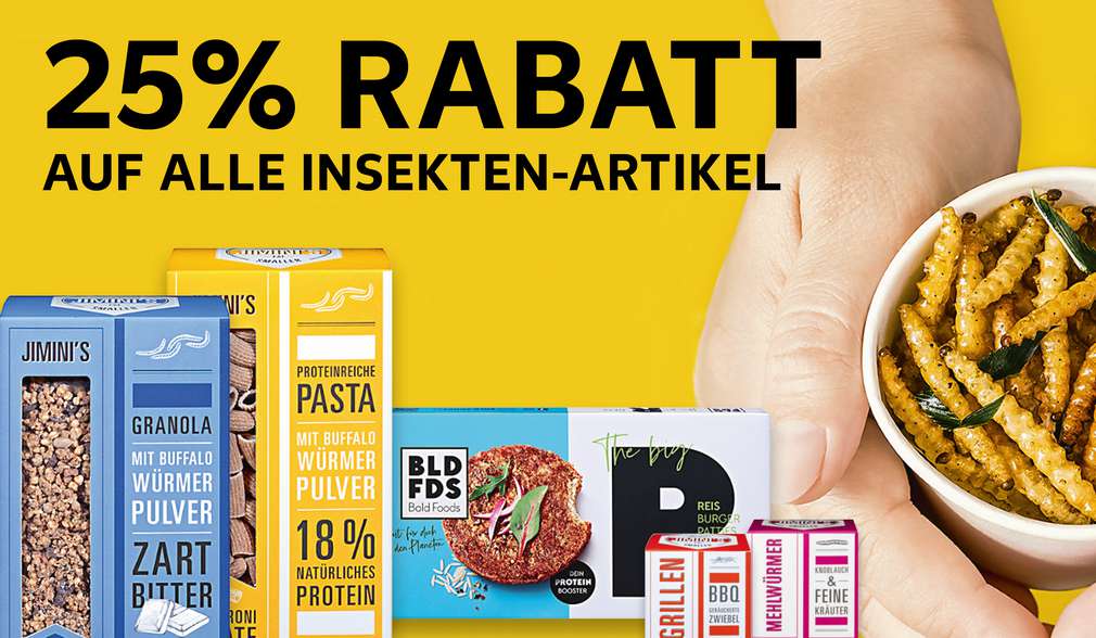 Rabattaktion: Insektensnacks Rabattaktion: Insektensnacks
