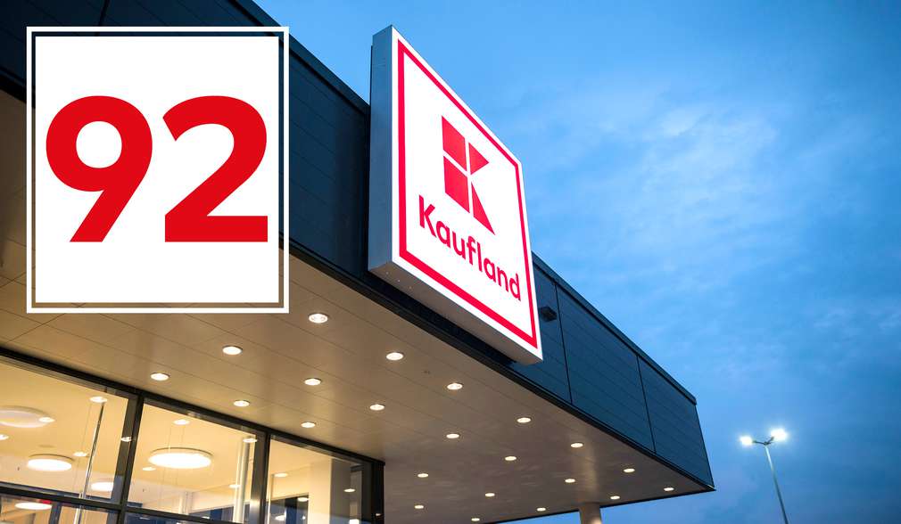 Zahl des Tages 92; Ansicht Kaufland-Markt Zahl des Tages 92; Ansicht Kaufland-Markt