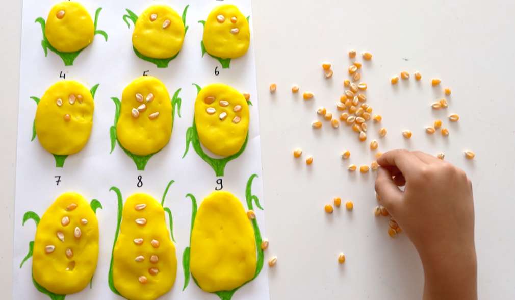 Knetefiguren mit Getreidekörnern Knetefiguren mit Getreidekörnern