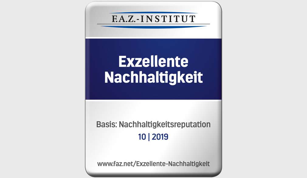 Auszeichnung für „Exzellente Nachhaltigkeit“ Auszeichnung für „Exzellente Nachhaltigkeit“