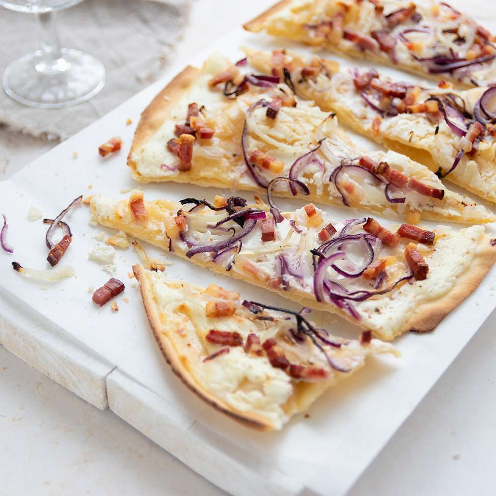 Fotografija recepta Flammkuchen Fotografija recepta Flammkuchen