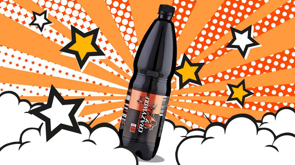 Spróbuj naszego napoju energetyzującego Crazy Wolf Classic! Zdjęcie butelki Crazy Wolf Classic
