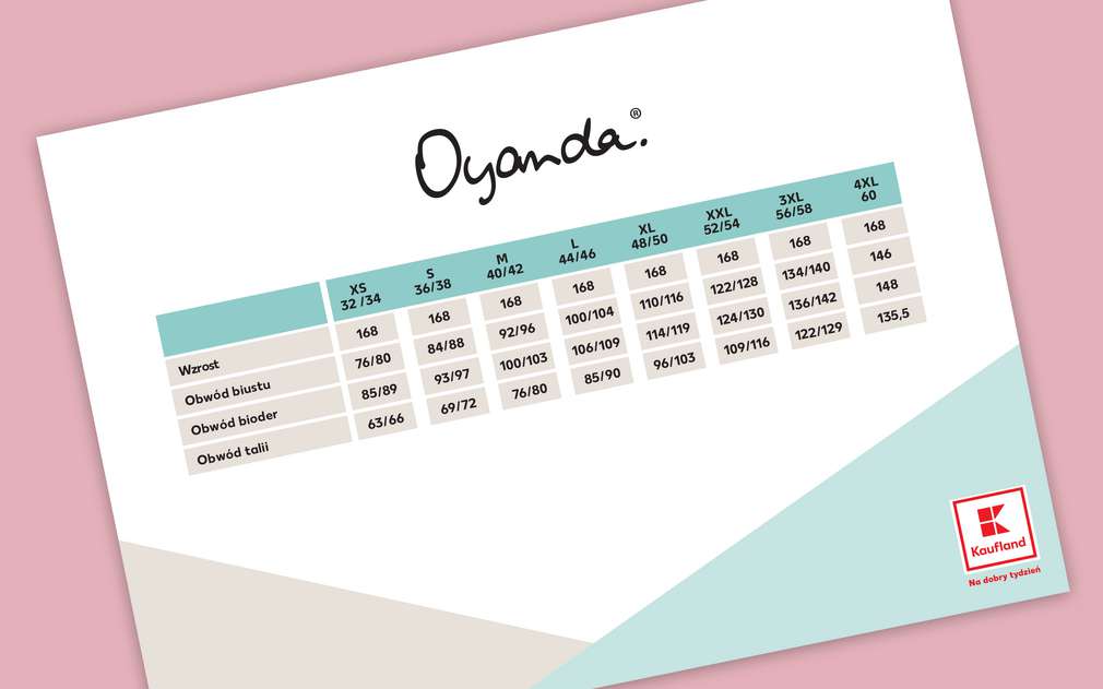 Größentabelle Oyanda® Größentabelle Oyanda®