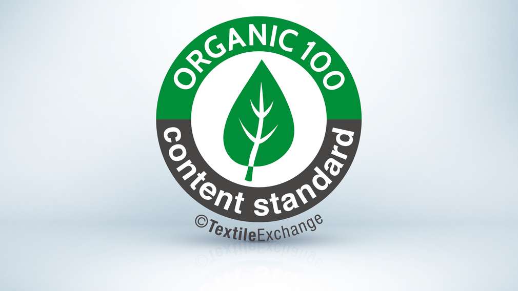 Sigla pentru produse alcătuite în proporție de 95-100% din material ecologic Sigla OCS 100