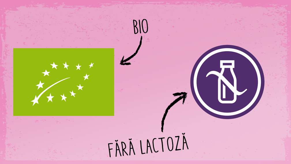 Simbolul Bio si Fara lactoza Simbolul Bio si Fara lactoza