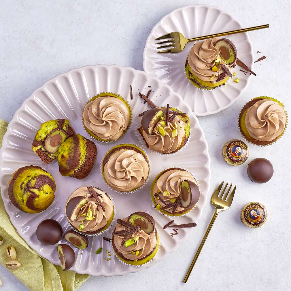 Abbildung des Rezepts Mozartkugel-Cupcakes Abbildung des Rezepts Mozartkugel-Cupcakes
