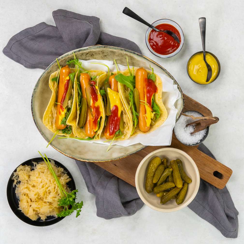 Abbildung des Rezepts Hotdog Tacos Abbildung des Rezepts Hotdog Tacos