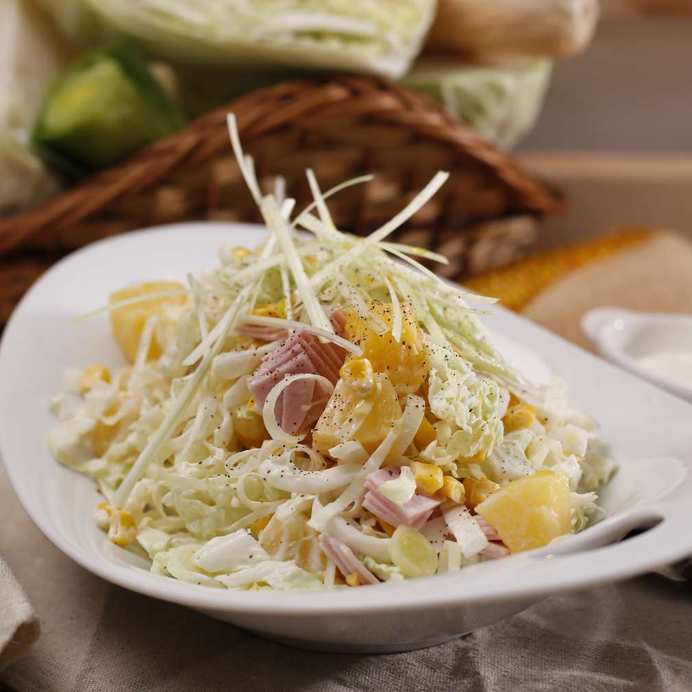 Imaginea rețetei Varză chinezească cu ananas Imaginea rețetei Varză chinezească cu ananas
