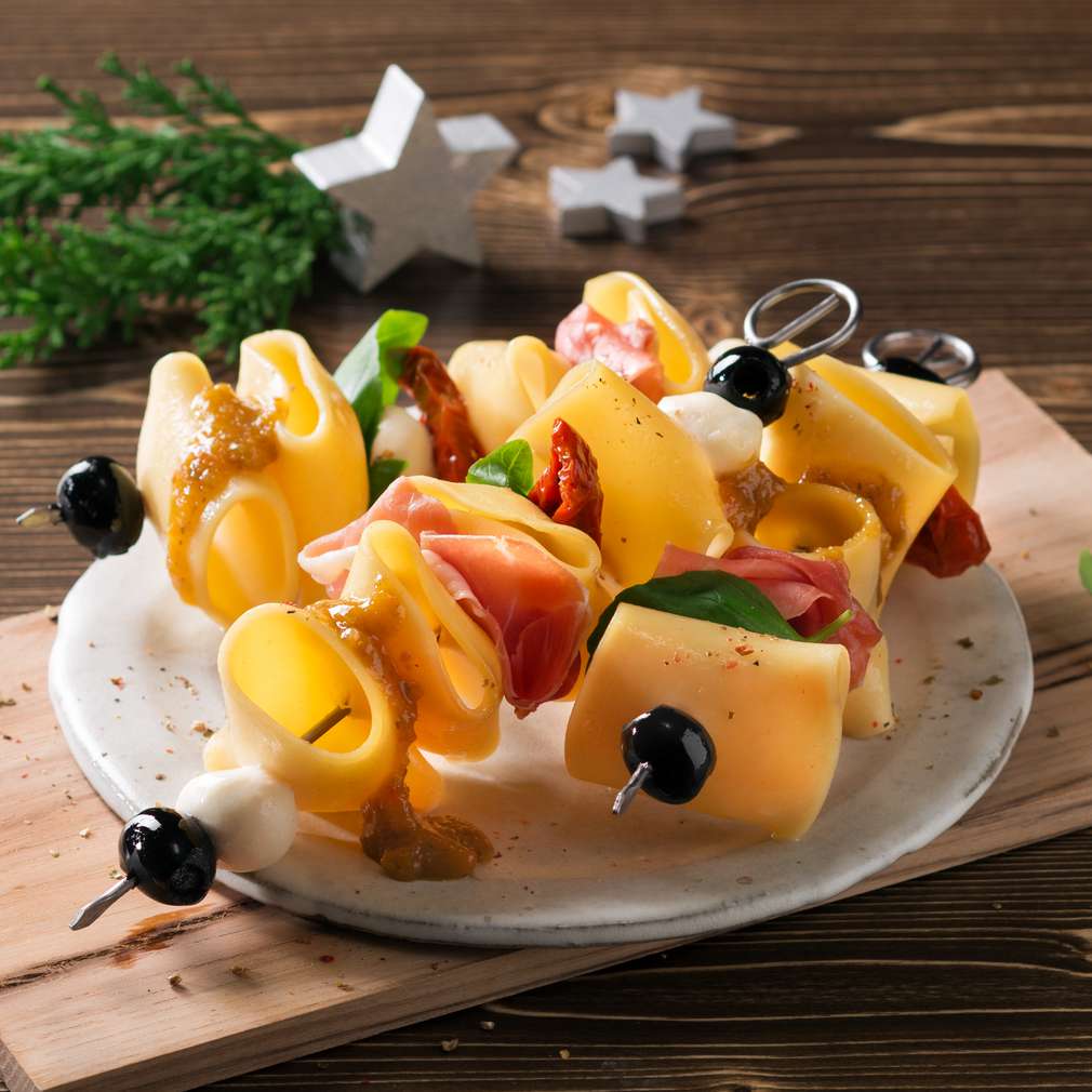 Abbildung des Rezepts Pastaspieße Abbildung des Rezepts Pastaspieße