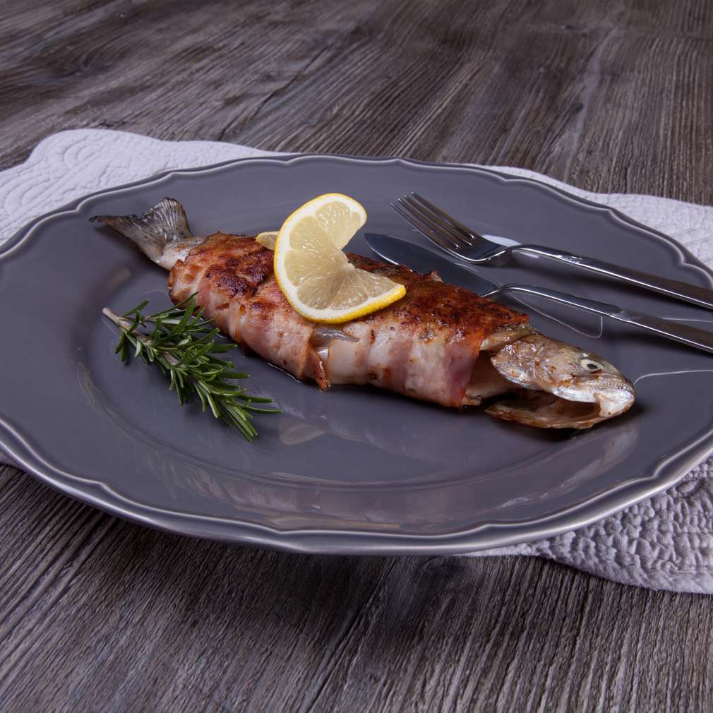 Zobrazenie receptu Pstruh na slanine Zobrazenie receptu Pstruh na slanine