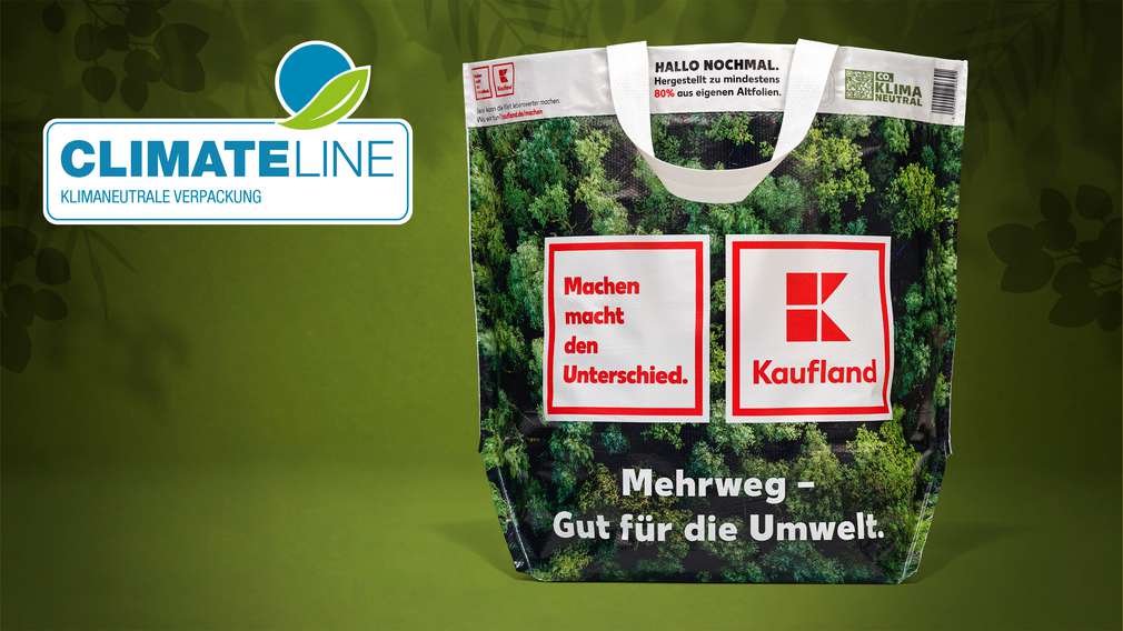 Langlebig und zu 100 Prozent recyclebar – unsere Mehrweg- und Tiefkühltragetaschen. Unsere klimaneutrale* Mehrwegtasche