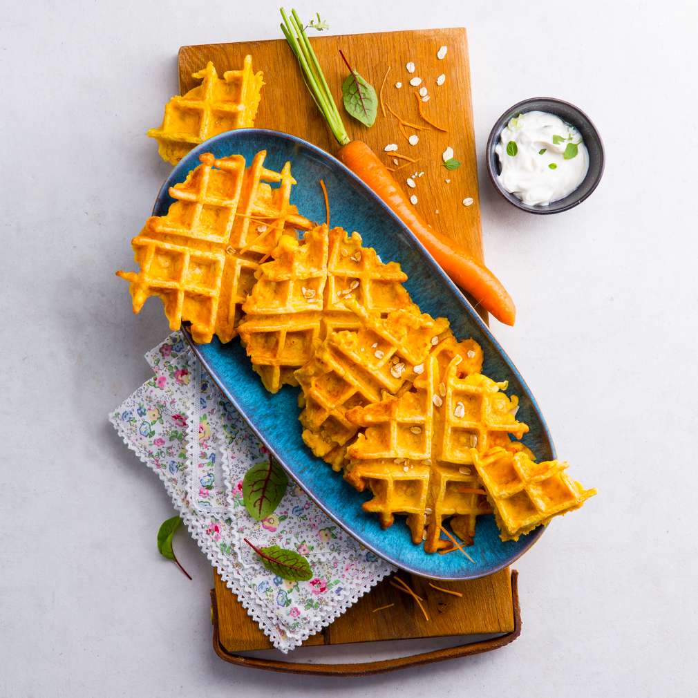 Abbildung des Rezepts Karottenwaffeln Abbildung des Rezepts Karottenwaffeln