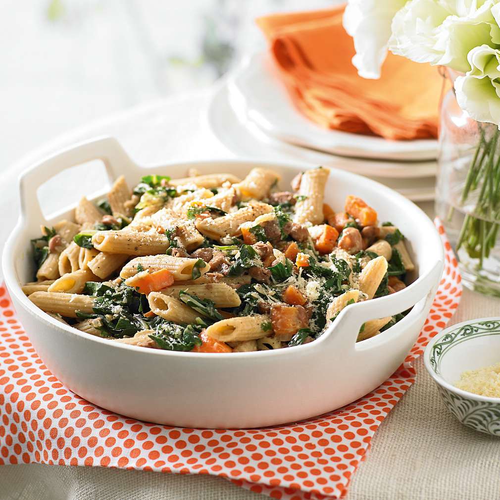 Penne cu fasole borlotti Penne cu fasole borlotti