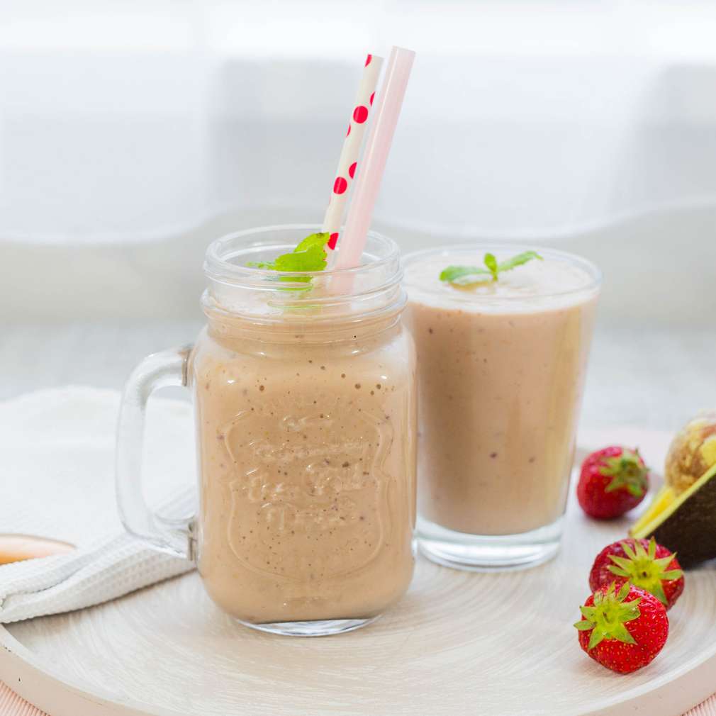 Zobrazenie receptu Jahodovo-avokádové smoothie Zobrazenie receptu Jahodovo-avokádové smoothie
