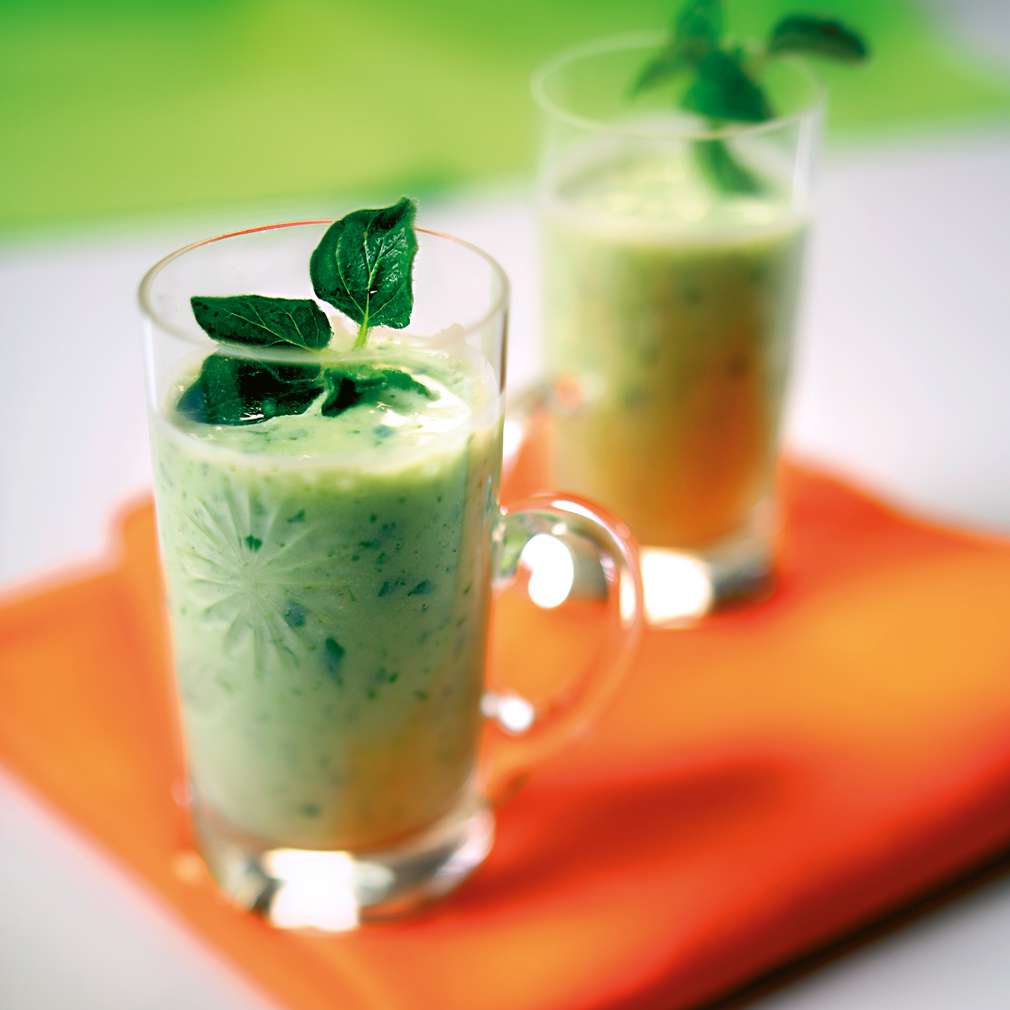 Изобразяване на рецептата Млечен зелен коктейл