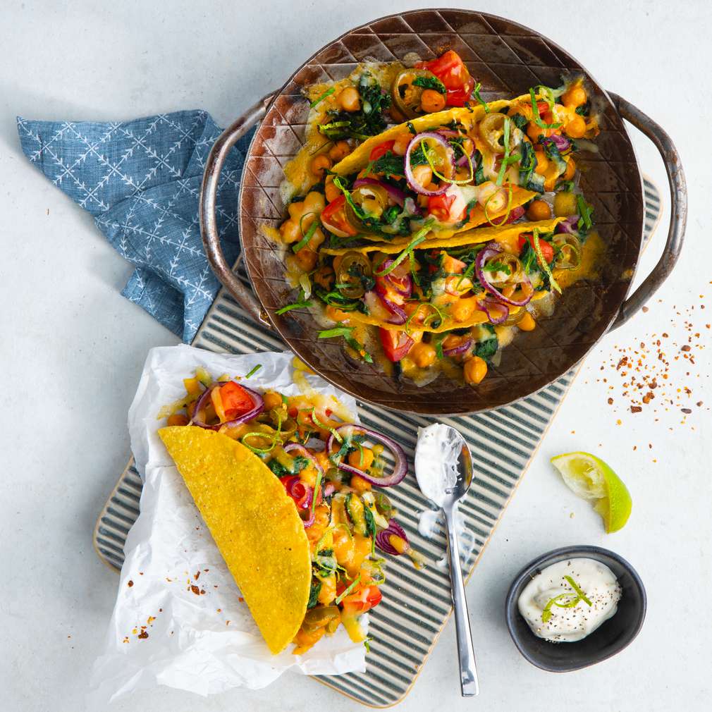 Abbildung des Rezepts Spinat-Kichererbsen-Tacos
