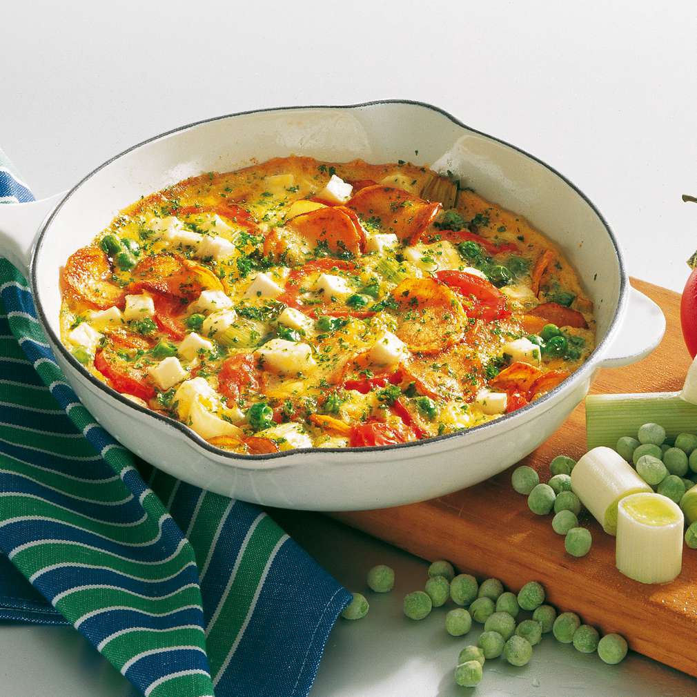 Tortilla de cartofi cu telemea Tortilla de cartofi cu telemea