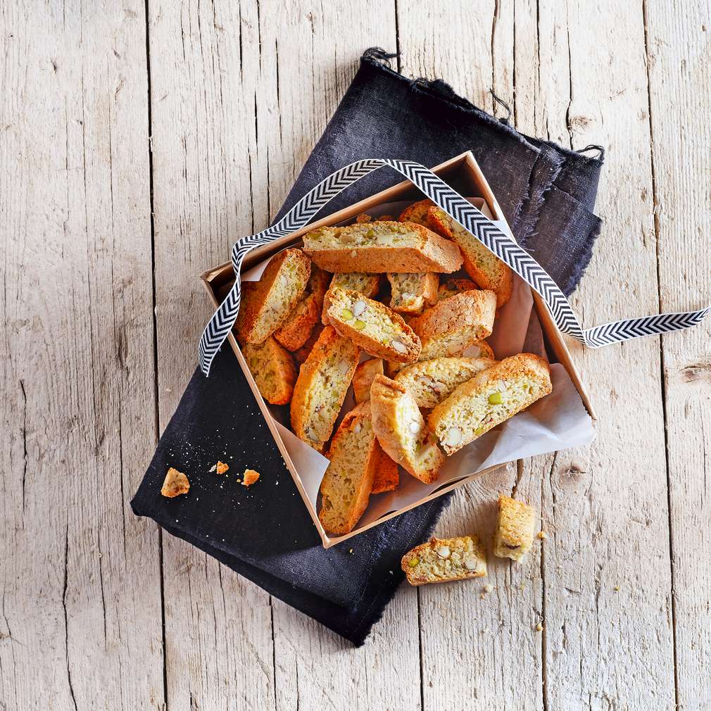 Abbildung des Rezepts Pistazien-Cantucci Abbildung des Rezepts Pistazien-Cantucci