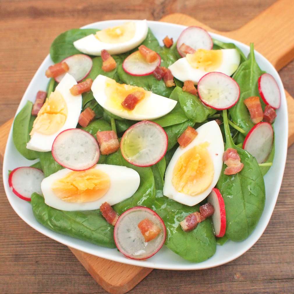Špenátový salát s vejci