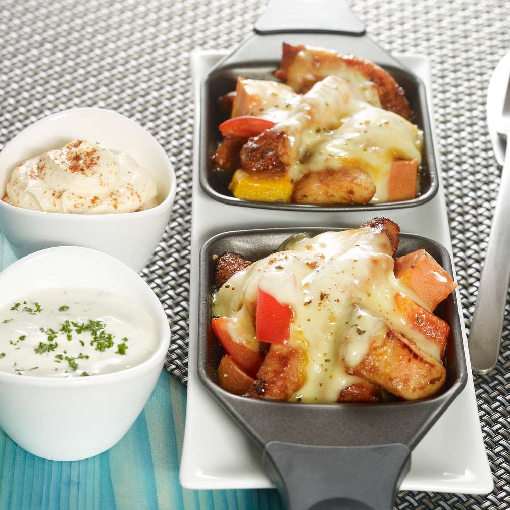 Abbildung des Rezepts Raclette mit Geflügel Abbildung des Rezepts Raclette mit Geflügel