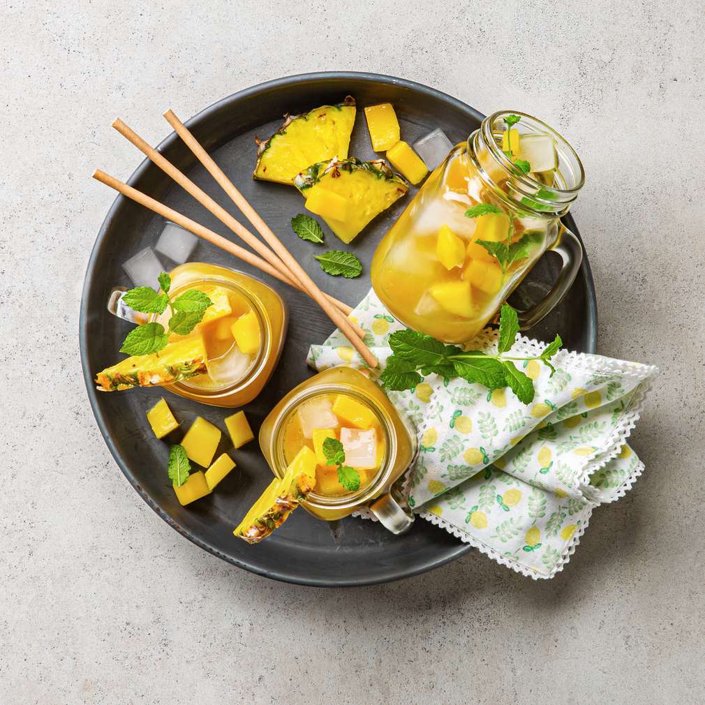 Zobrazenie receptu Mangovo-ananásový ľadový čaj