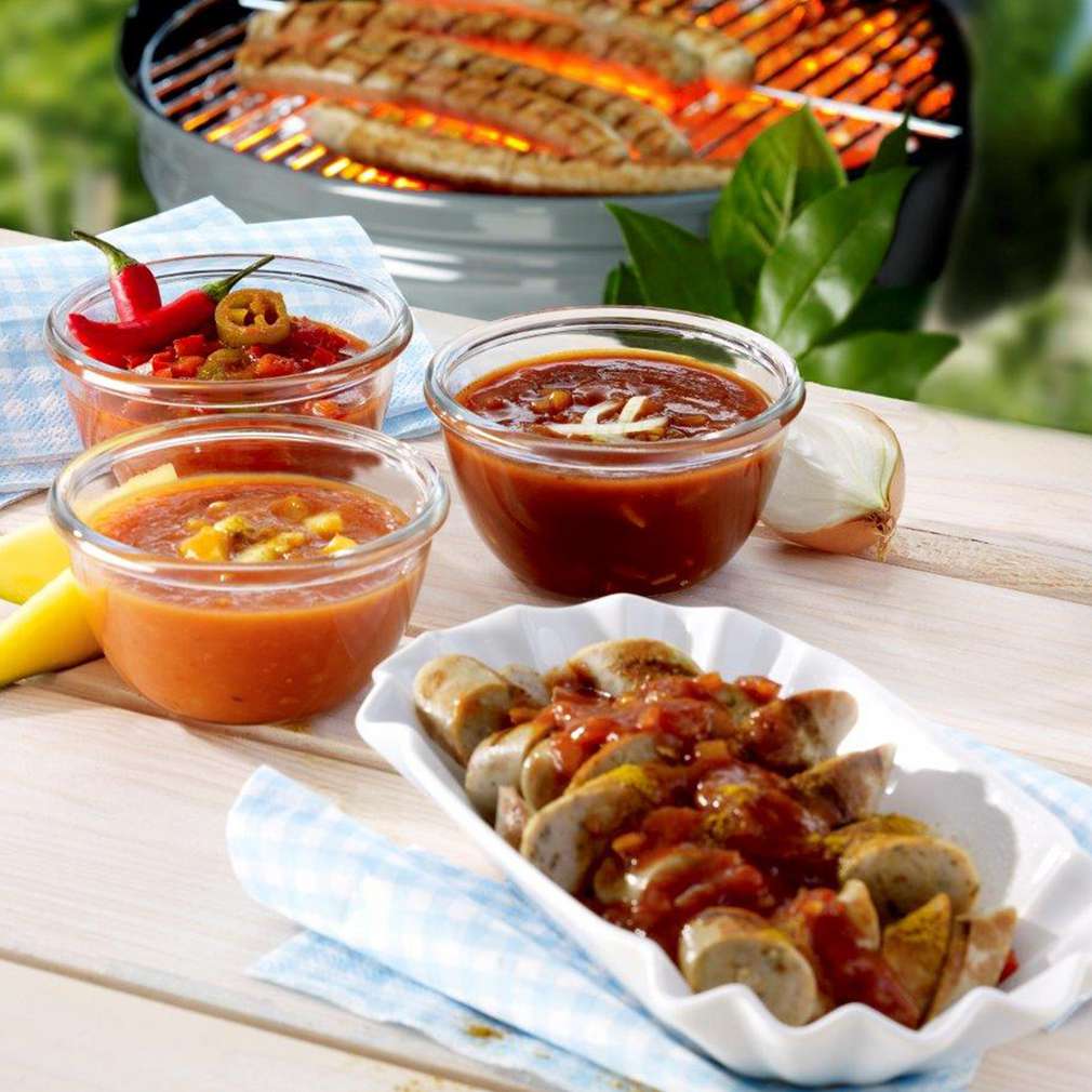 Abbildung des Rezepts Currywurst-Trio Abbildung des Rezepts Currywurst-Trio
