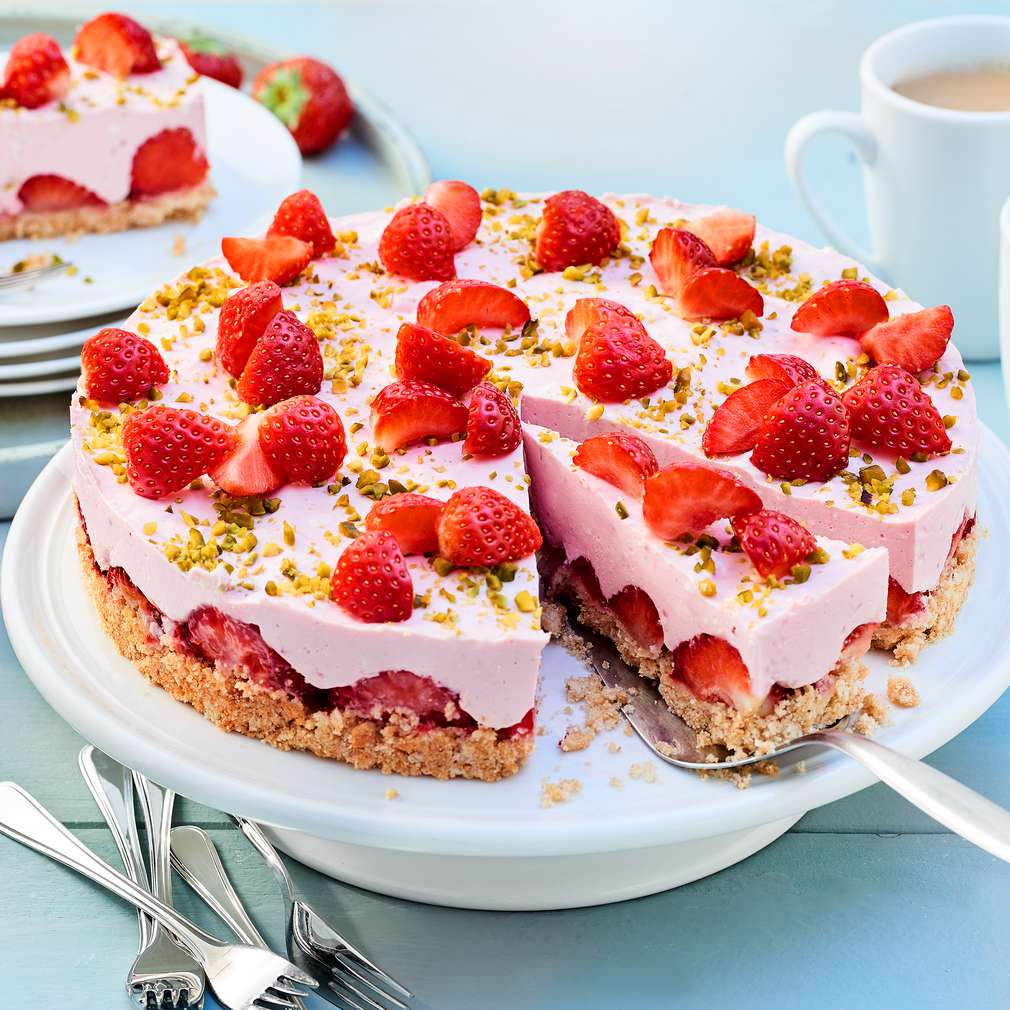 Abbildung des Rezepts Erdbeer-Frischkäse-Torte