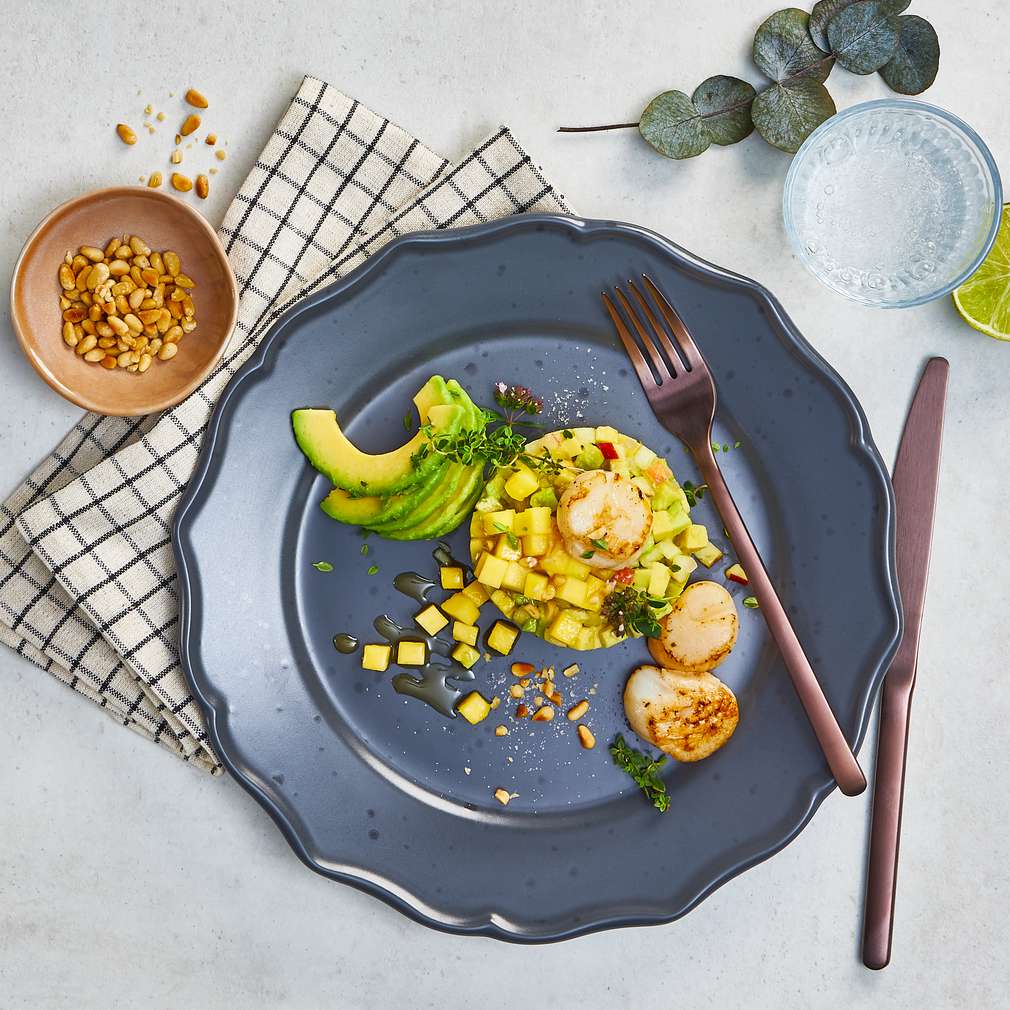 Abbildung des Rezepts Scallops mit Avocado-Tatar Abbildung des Rezepts Scallops mit Avocado-Tatar